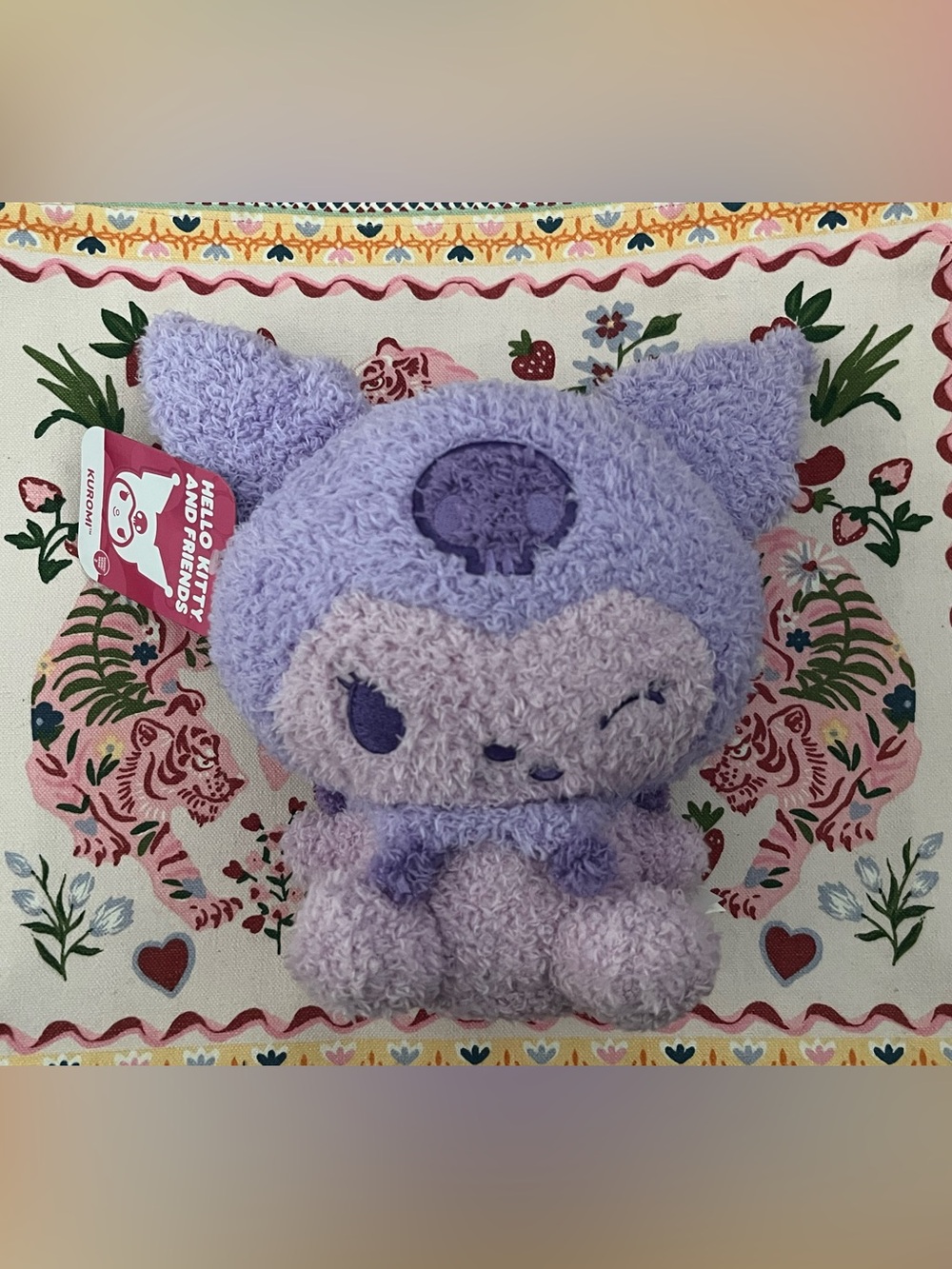 purple sherpa sanrio kuromi plush - new with tags